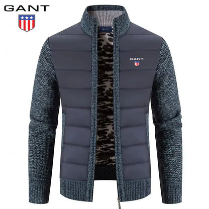 Veste patchwork en maille chaude GANT pour homme